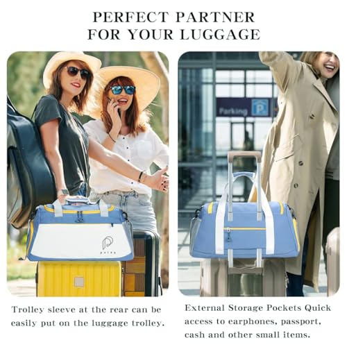 PALAY® Travel Bags for Luggage Multi Pocket Sports Duffle Women with Wet Shoe Compartment Weekender Overnight Gym 2PCS PALAY® Travel Bags for Luggage Multi Pocket Sports Duffle Women with Wet Shoe Compartment Weekender Overnight Gym 2PCS